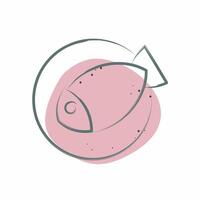 Icon Sea Food. related to Restaurant symbol. Color Spot Style. design editable vector