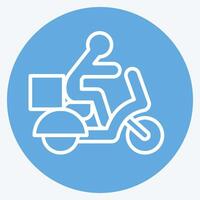 Icon Delivery. related to Restaurant symbol. blue eyes style. design editable vector