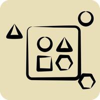 Icon Toy Shape. related to Kindergarten symbol. hand drawn style. design editable vector