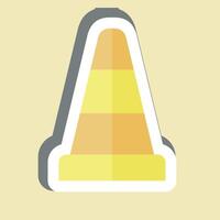 Sticker Traffic Cone. related to Parking symbol. design editable vector