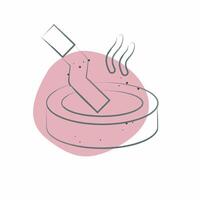 Icon Ashtray. related to Smoking symbol. Color Spot Style. design editable vector