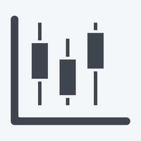 Icon Stock Invesment. related to Savings symbol. glyph style. design editable vector