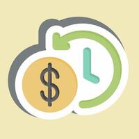 Sticker Time Saved. related to Savings symbol. design editable vector