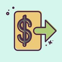 Icon Withdraw Money. related to Savings symbol. MBE style. design editable vector
