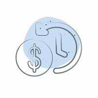 Icon Time Saved. related to Savings symbol. Color Spot Style. design editable vector