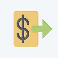 Icon Withdraw Money. related to Savings symbol. flat style. design editable vector