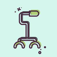 Icon Stick. related to Retirement symbol. MBE style. design editable vector