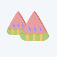 Icon Watermelon. related to Summer symbol. flat style. design editable vector