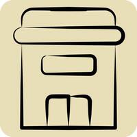 Icon Apartment. related to Retirement symbol. hand drawn style. design editable vector