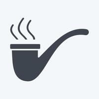 Icon Pipe. related to Smoking symbol. glyph style. design editable vector