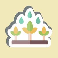 Sticker Gardening. related to Retirement symbol. design editable vector