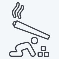 Icon Passive Smoking. related to Smoking symbol. line style. design editable vector
