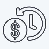 Icon Time Saved. related to Savings symbol. line style. design editable vector