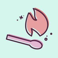 Icon Match. related to Smoking symbol. MBE style. design editable vector