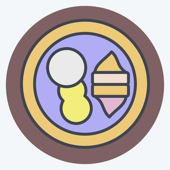 Icon mango. related to Summer symbol. color mate style. design editable vector