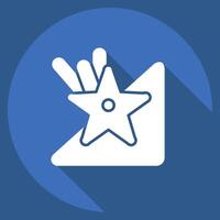 Icon Star Fish. related to Summer symbol. long shadow style. design editable vector
