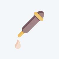 Icon Pipette. related to Vape symbol. flat style. design editable vector