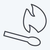 Icon Match. related to Smoking symbol. line style. design editable vector