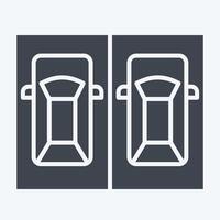 Icon Parking Area. related to Parking symbol. glyph style. design editable vector