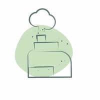 Icon Smoke. related to Vape symbol. Color Spot Style. design editable vector