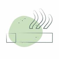 Icon Cigarette. related to Smoking symbol. Color Spot Style. design editable vector