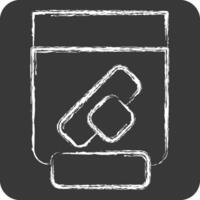 Icon Dentures. related to Retirement symbol. chalk Style. design editable vector