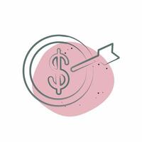 Icon Saving Goal. related to Savings symbol. Color Spot Style. design editable vector