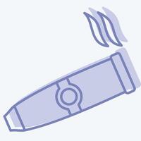Icon Cigar. related to Smoking symbol. two tone style. design editable vector