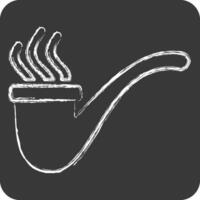 Icon Pipe. related to Smoking symbol. chalk Style. design editable vector