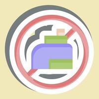 Sticker No Vaping. related to Vape symbol. design editable vector
