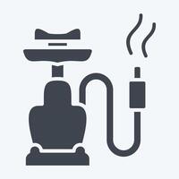 Icon Shisha. related to Smoking symbol. glyph style. design editable vector