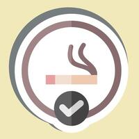 Sticker Smoking Area. related to Smoking symbol. design editable vector