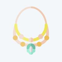 Icon Necklace. related to Summer symbol. flat style. design editable vector