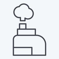 Icon Smoke. related to Vape symbol. line style. design editable vector