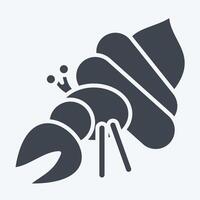 Icon Crab. related to Summer symbol. glyph style. design editable vector