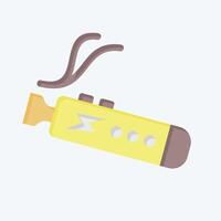 Icon Vape Pen. related to Smoking symbol. flat style. design editable vector