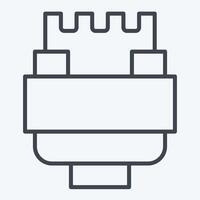 Icon Insulation. related to Vape symbol. line style. design editable vector