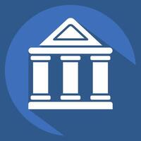 Icon Bank. related to Retirement symbol. long shadow style. design editable vector