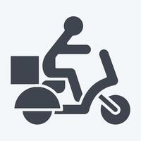 Icon Delivery. related to Restaurant symbol. glyph style. design editable vector