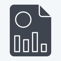 Icon Financial Report. related to Retirement symbol. glyph style. design editable vector