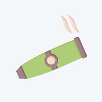 Icon Cigar. related to Smoking symbol. flat style. design editable vector