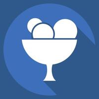 Icon Ice Cream. related to Restaurant symbol. long shadow style. design editable vector