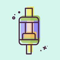 Icon Tank. related to Vape symbol. MBE style. design editable vector