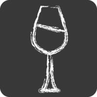 Icon Wine List. related to Restaurant symbol. chalk Style. design editable vector