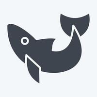 Icon Dolphin. related to Summer symbol. glyph style. design editable vector