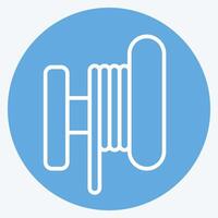Icon Toil. related to Vape symbol. blue eyes style. design editable vector