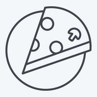 Icon Pizza. related to Restaurant symbol. line style. design editable vector