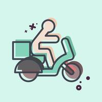 Icon Delivery. related to Restaurant symbol. MBE style. design editable vector