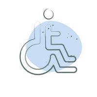 Icon Disabled. related to Parking symbol. Color Spot Style. design editable vector