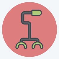 Icon Stick. related to Retirement symbol. color mate style. design editable vector